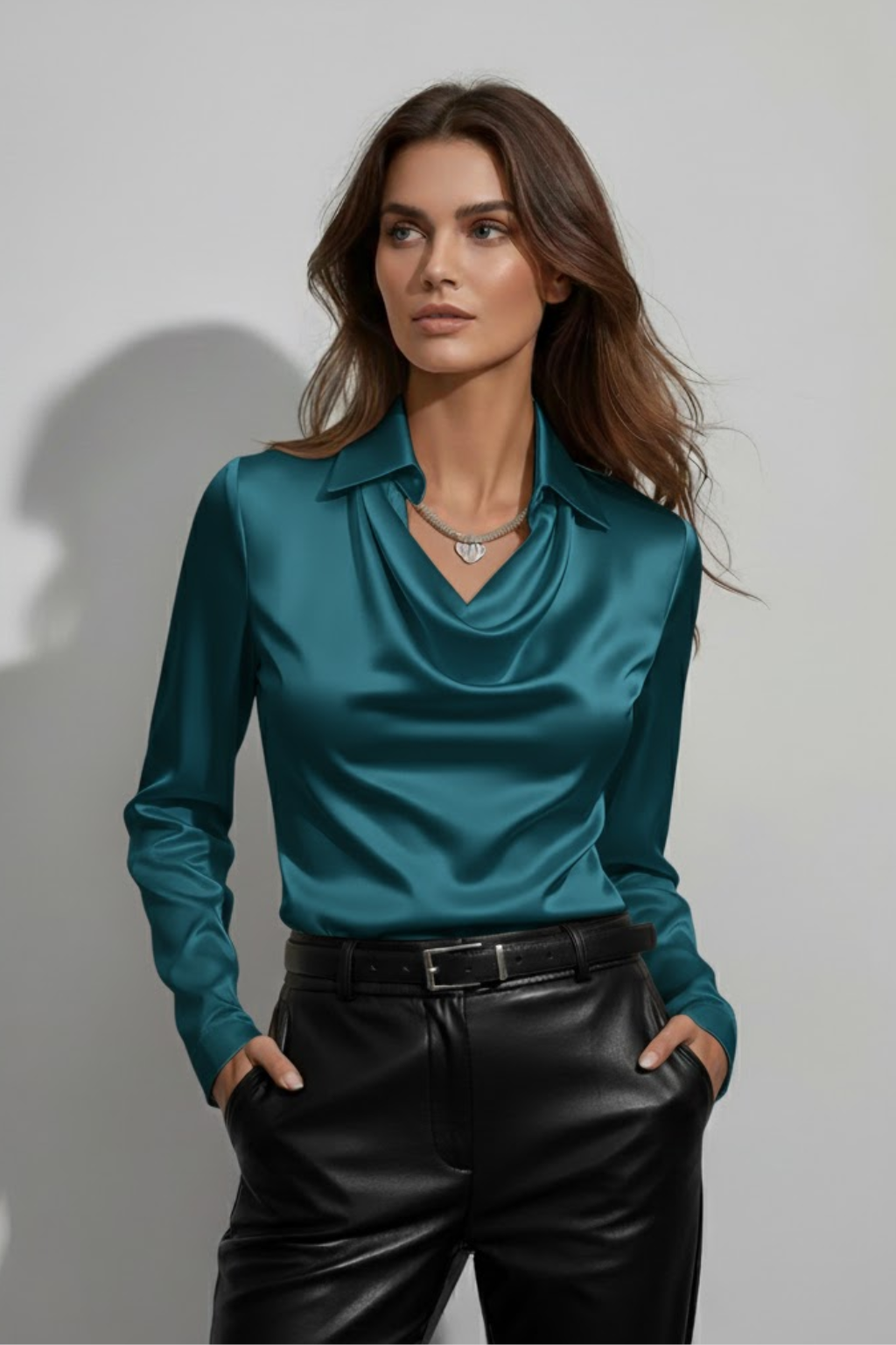 Chic Women's Cowl Neck Blouse for Any Occasion