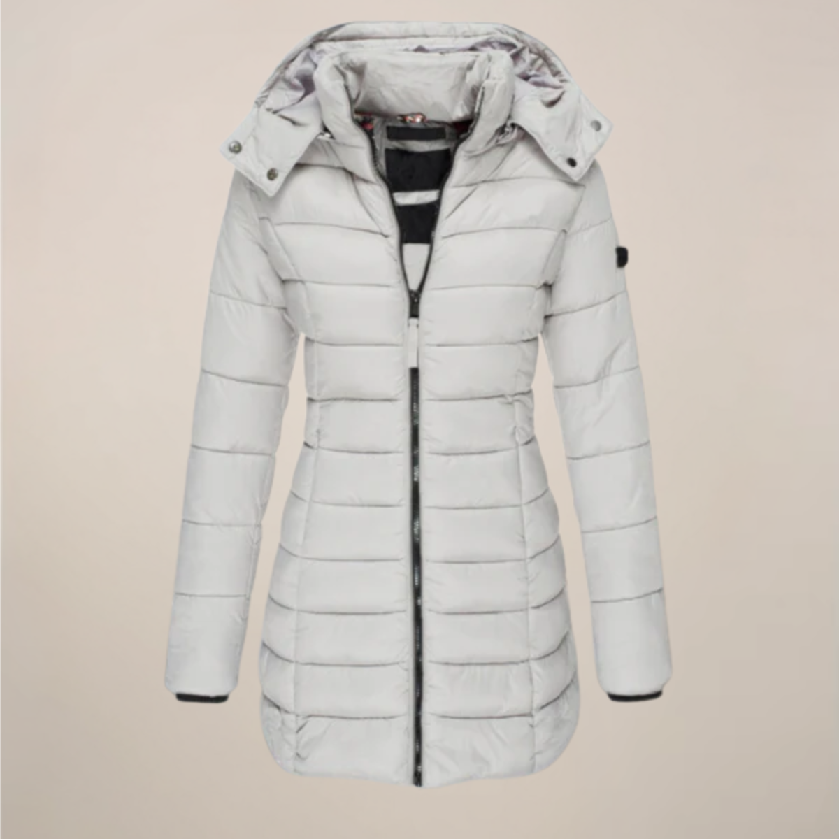 Women's Hooded Long Puffer Jacket for Winter Adventures